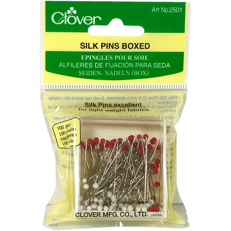 100 Silk Pins Boxed – Clover - View 1