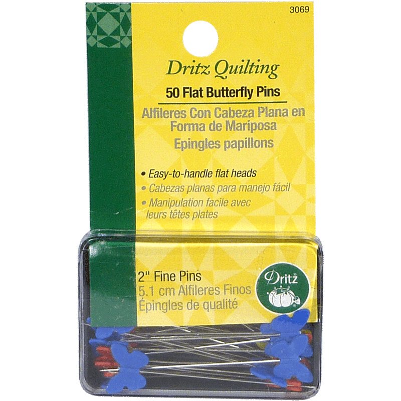 50 Flat Head Butterfly Pins – Dritz Quilting - View 1