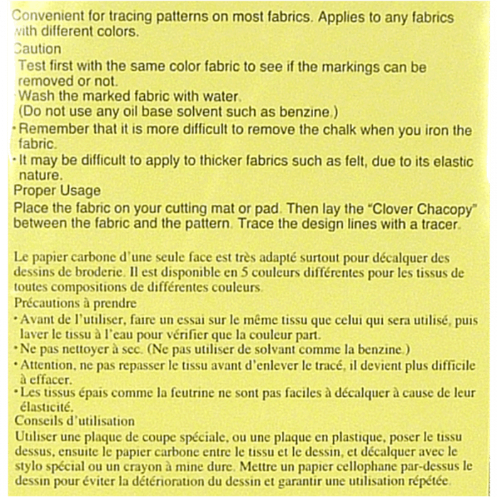 Tracing Paper “Clover Chacopy” - View 1